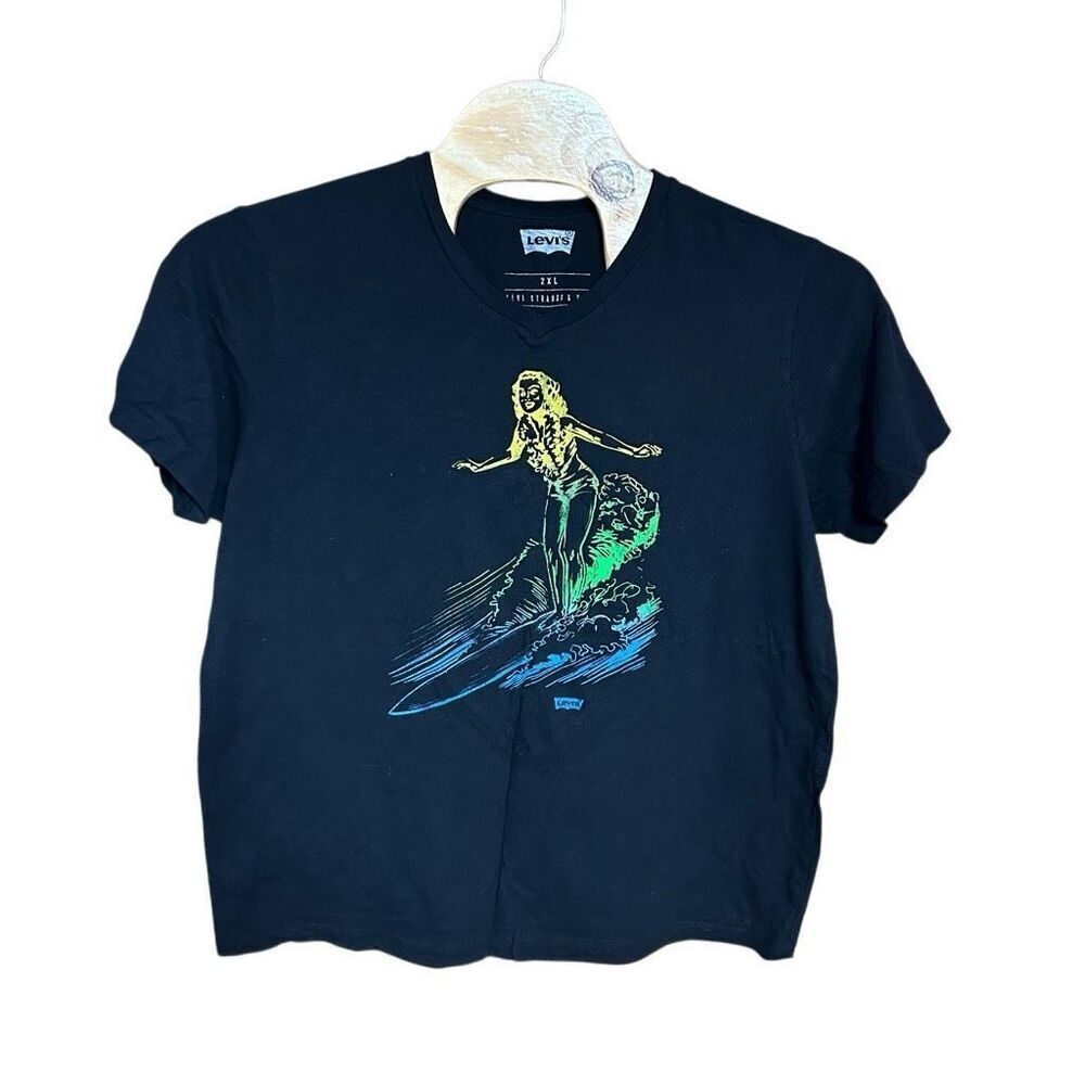 Levi's Surfer Lady Black 2XL T Shirt Mens